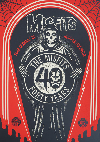 Shepard FAIREY (OBEY) : MISFITS 40TH Crypth - Lithographie originale signée