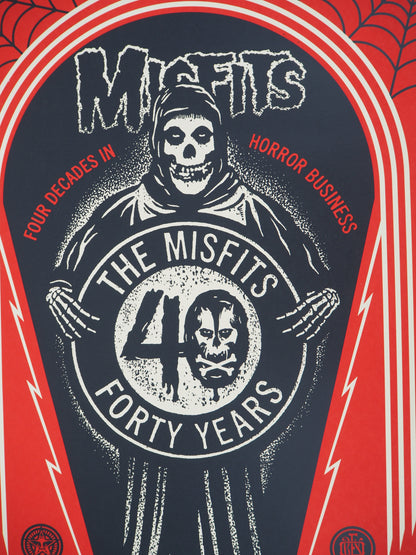 Shepard FAIREY (OBEY) : MISFITS 40TH Crypth - Lithographie originale signée