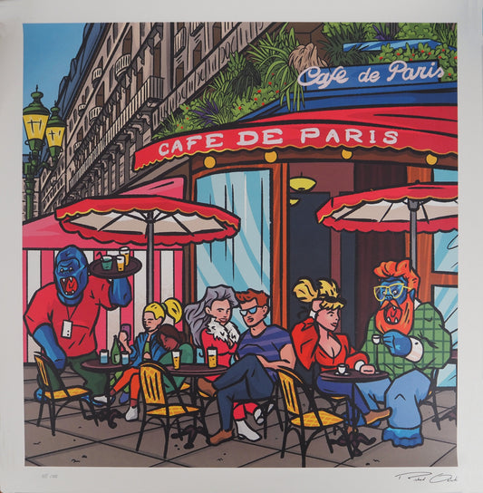 Richard ORLINSKI : Café de Paris - Digigraphie signée