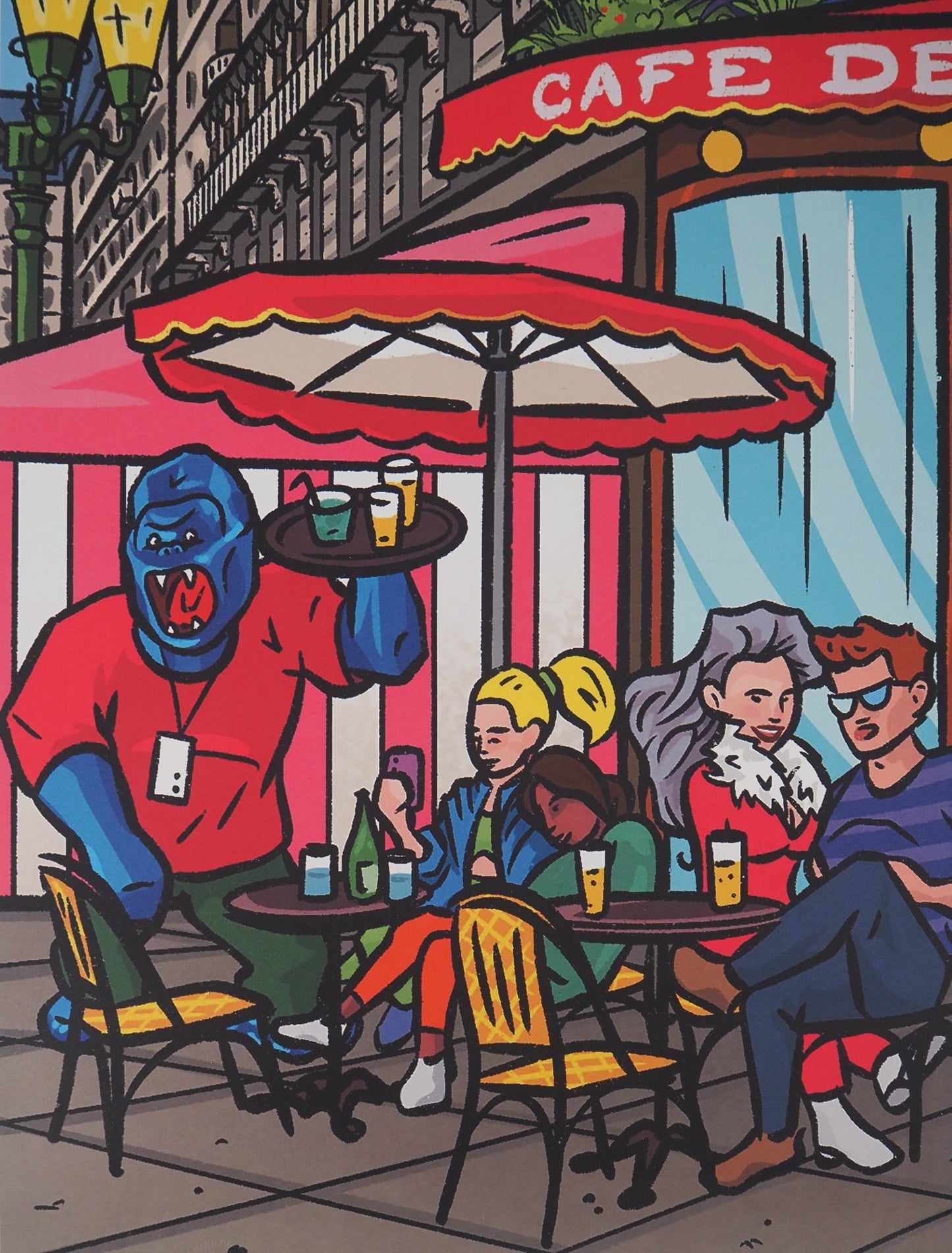 Richard ORLINSKI : Café de Paris - Digigraphie signée