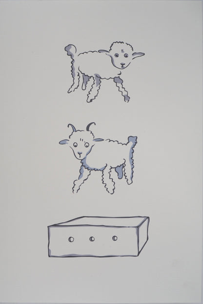 Antoine DE SAINT EXUPERY : Le Petit Prince et les moutons - Lithographie