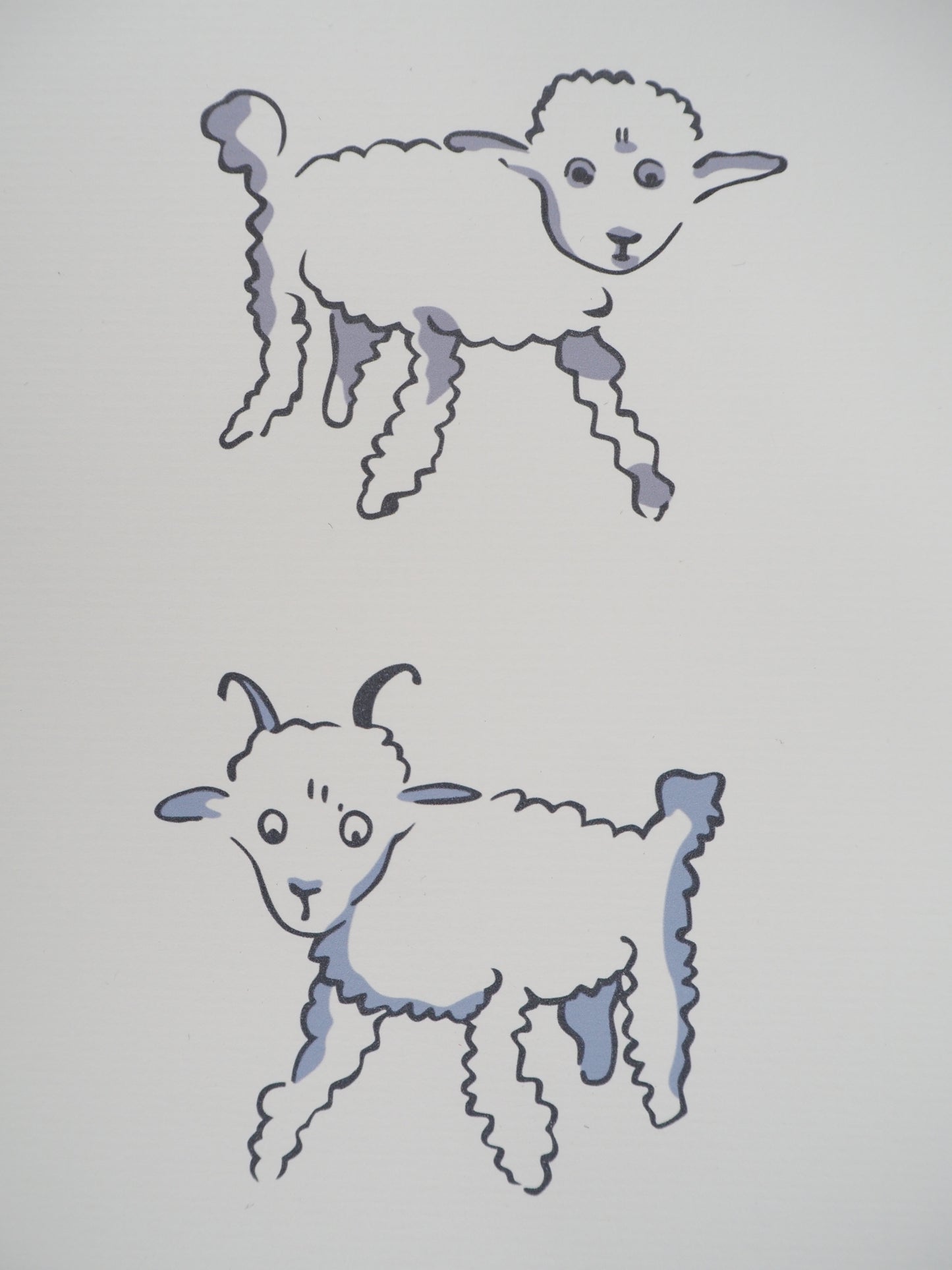 Antoine DE SAINT EXUPERY : Le Petit Prince et les moutons - Lithographie