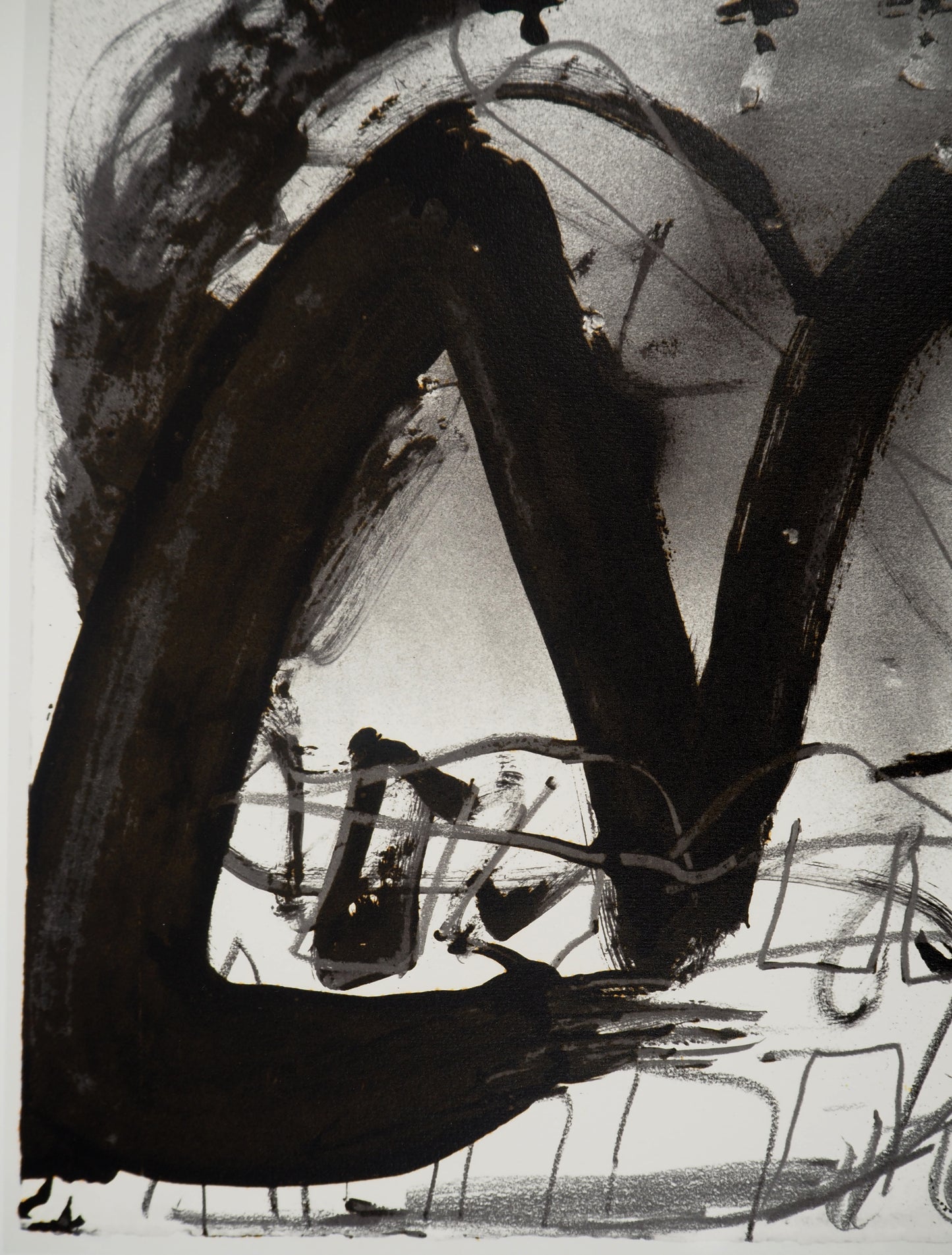 Antoni TAPIES : Paysage abstrait - Lithographie signée
