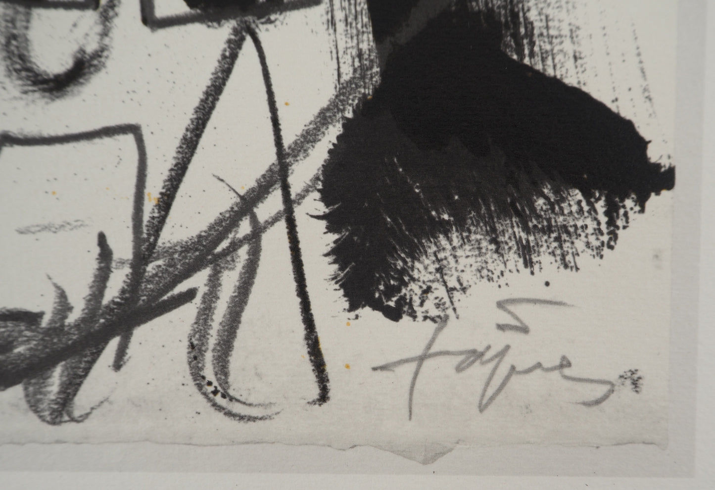 Antoni TAPIES : Paysage abstrait - Lithographie signée