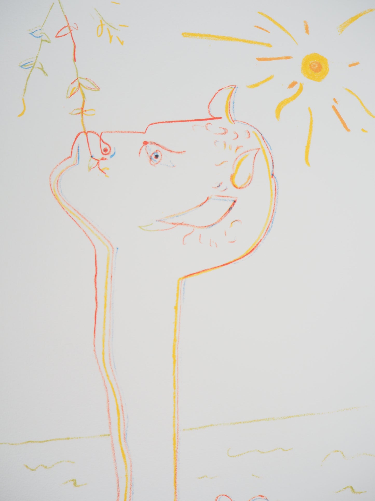 Jean COCTEAU : Faune au soleil - Lithographie signée