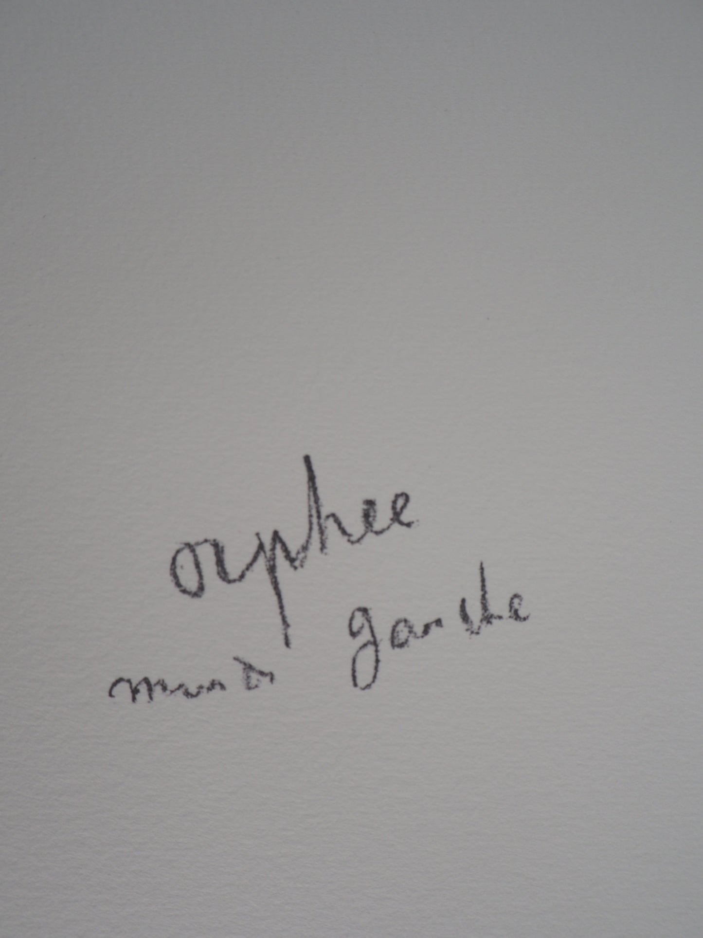 Jean COCTEAU : Orphée - Lithographie signée