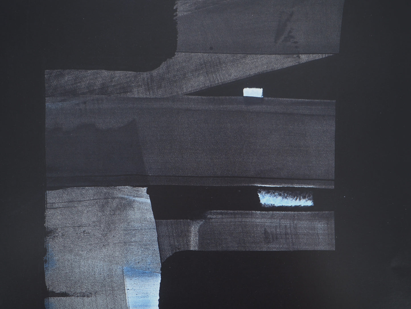 Pierre SOULAGES : Gouache sur papier 1973 - Affiche originale signée