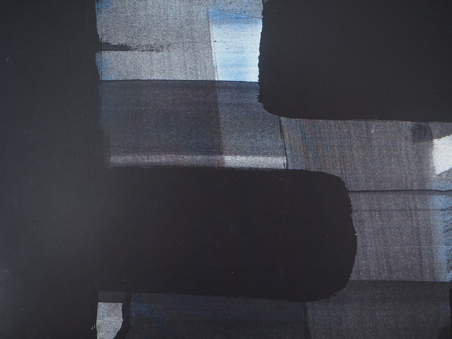 Pierre SOULAGES : Gouache sur papier 1973 - Affiche originale signée