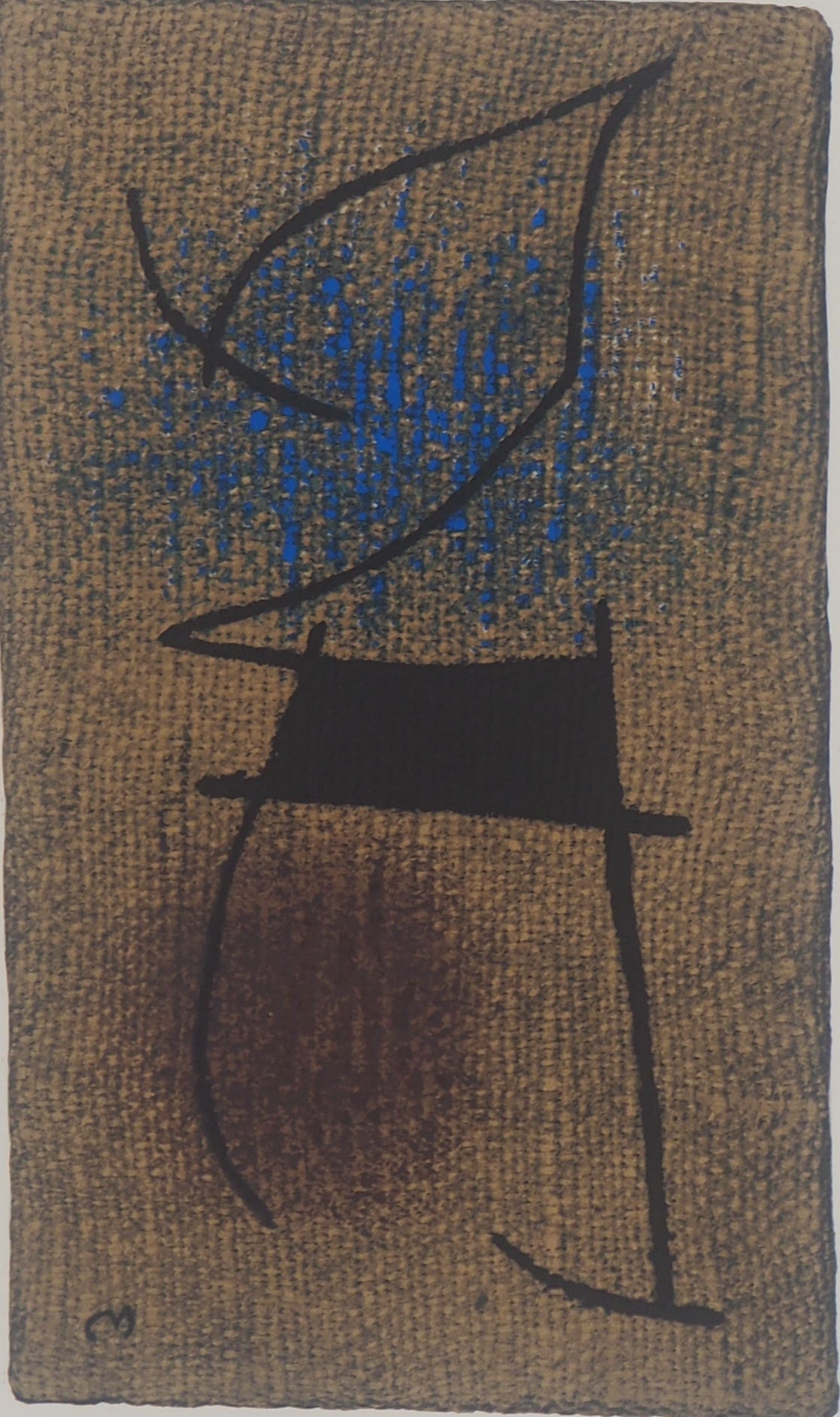 Joan MIRO : Femme en bleu - Lithographie signée