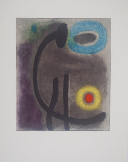 Joan MIRO : Femme au soleil - Lithographie signée
