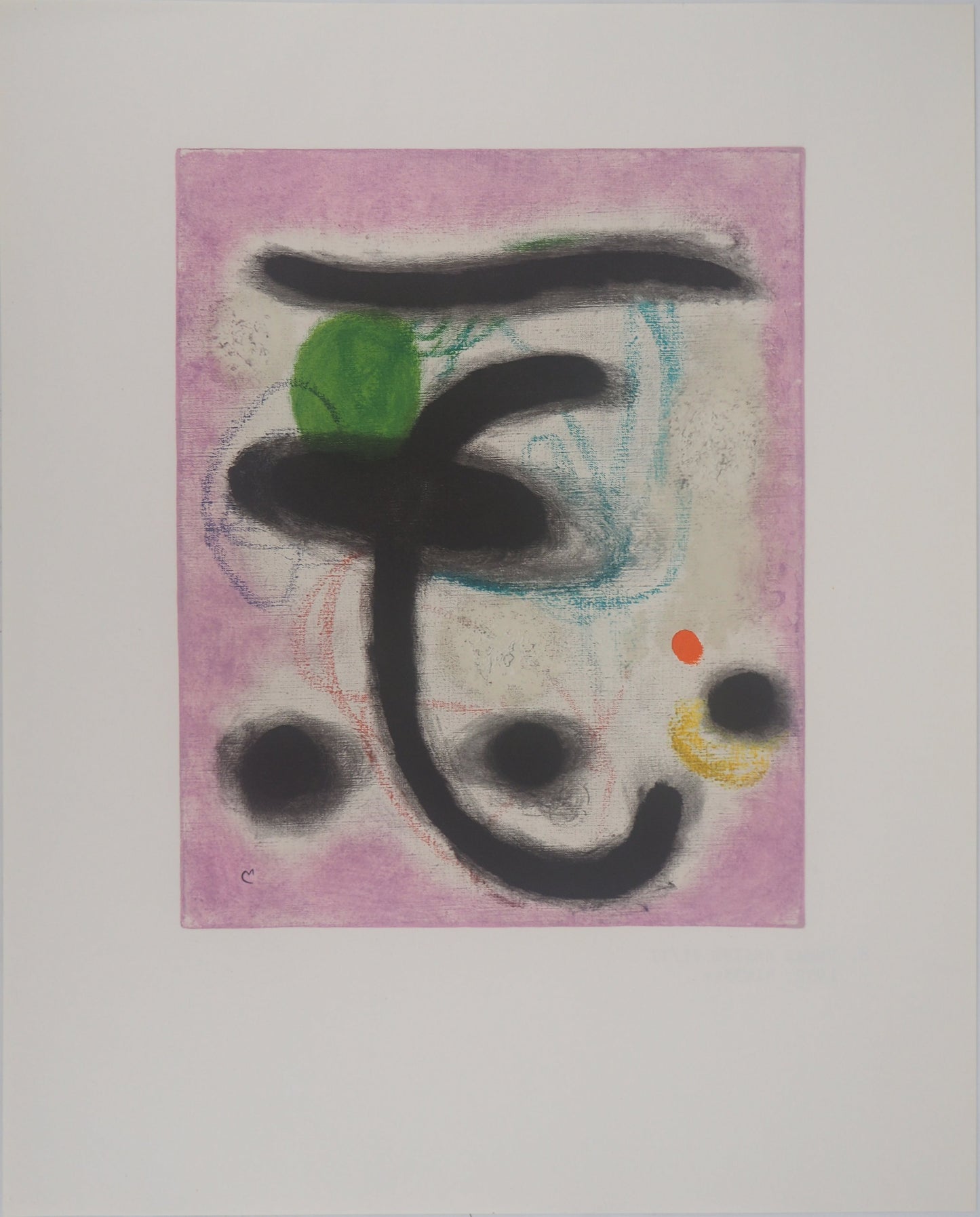 Joan MIRO : Portrait de femme - Lithographie signée
