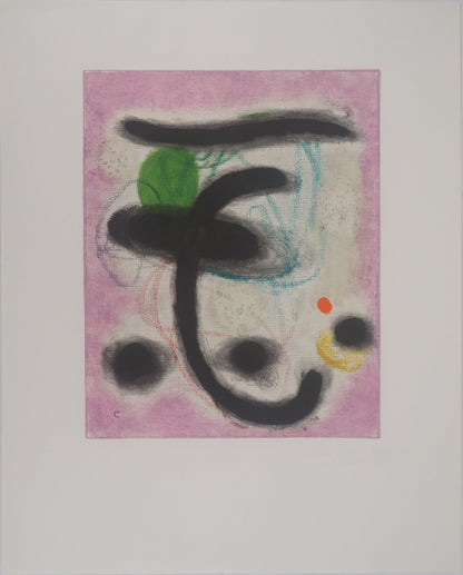 Joan MIRO : Portrait de femme - Lithographie signée