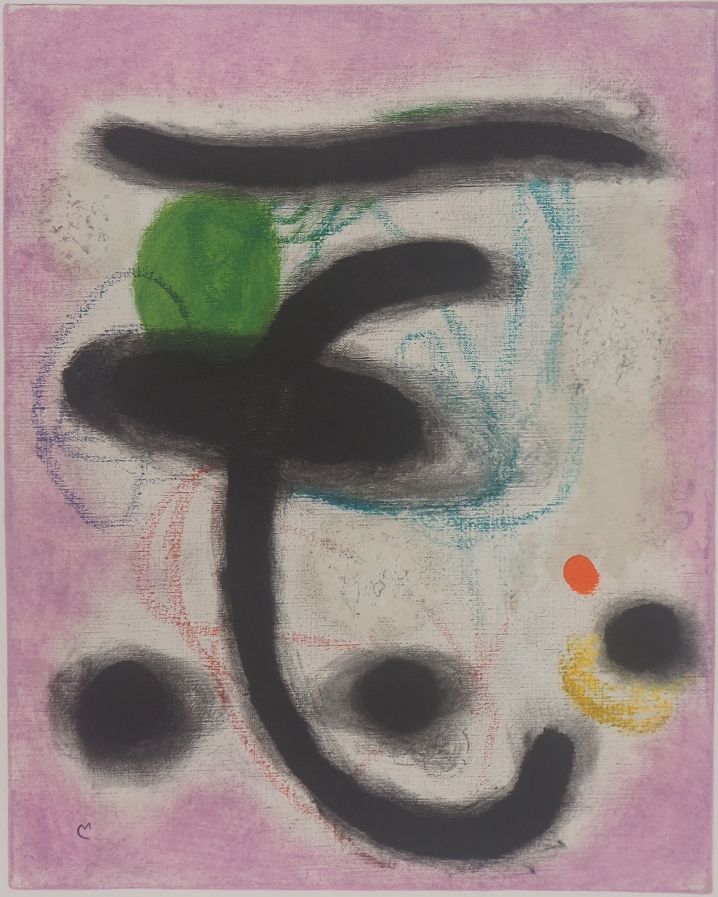 Joan MIRO : Portrait de femme - Lithographie signée