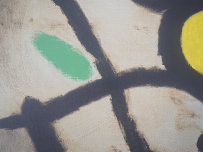 Joan MIRO : Femme jaune et oiseau - Lithographie signée