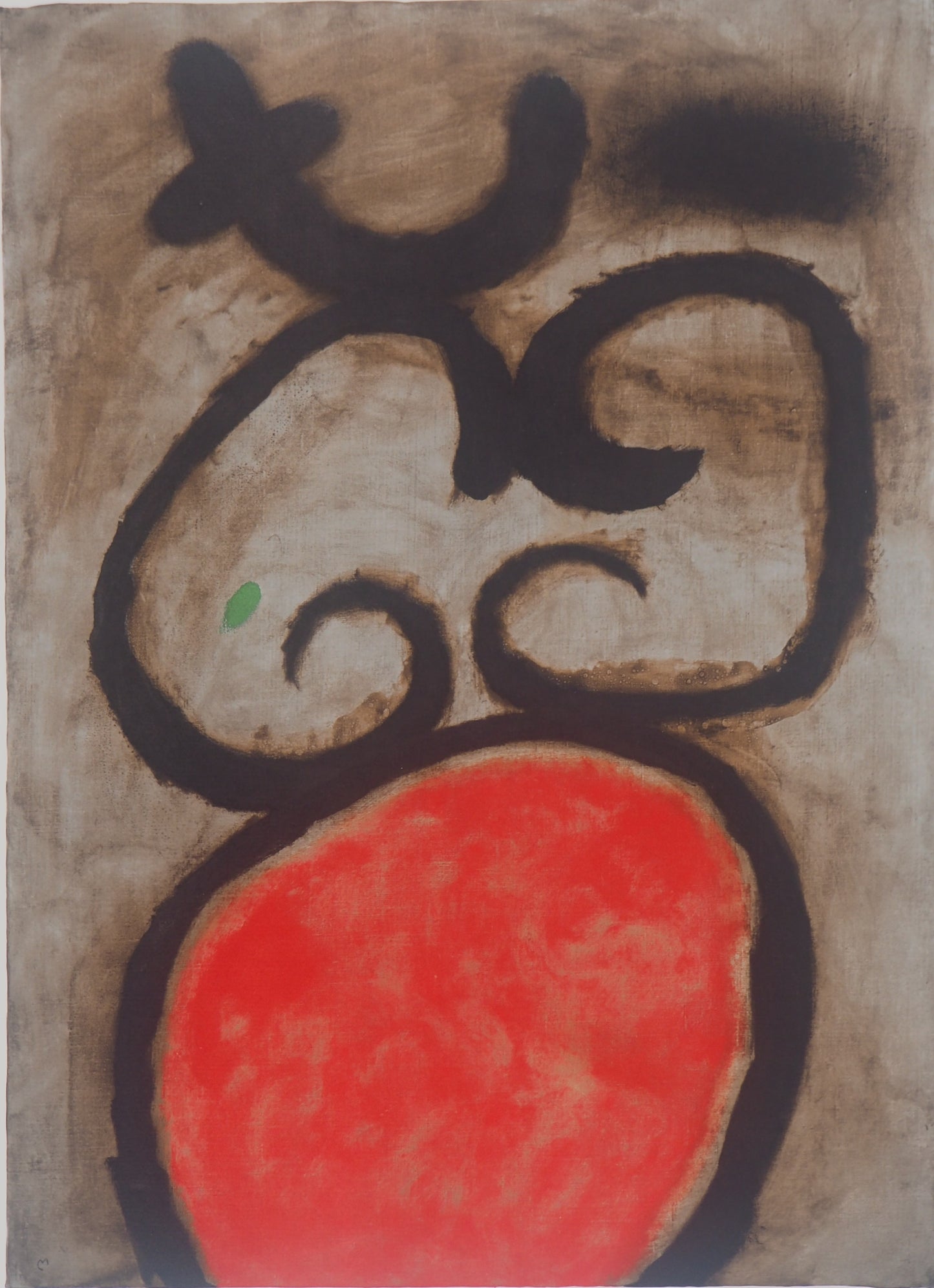 Joan MIRO : Femme au tabouret - Lithographie signée