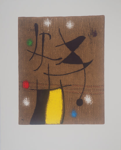 Joan MIRO : Femme au téléphone - Lithographie signée