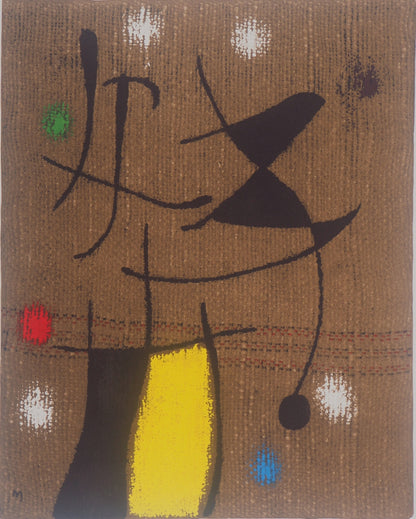 Joan MIRO : Femme au téléphone - Lithographie signée