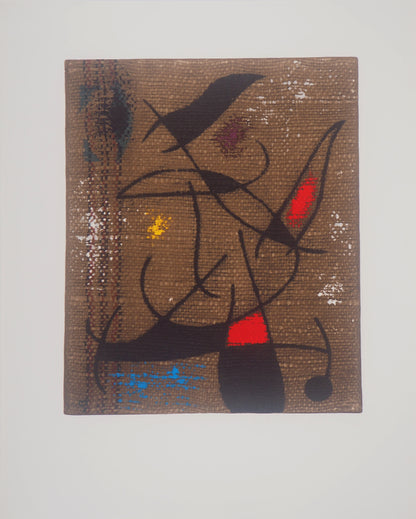 Joan MIRO : Femme et oiseaux - Lithographie signée