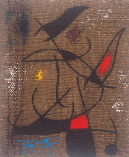 Joan MIRO : Femme et oiseaux - Lithographie signée