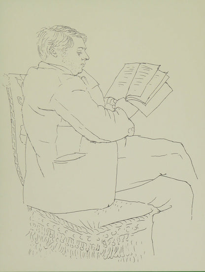 Pablo PICASSO : Portrait d'un lecteur, Pierre REVERDY - Affiche originale