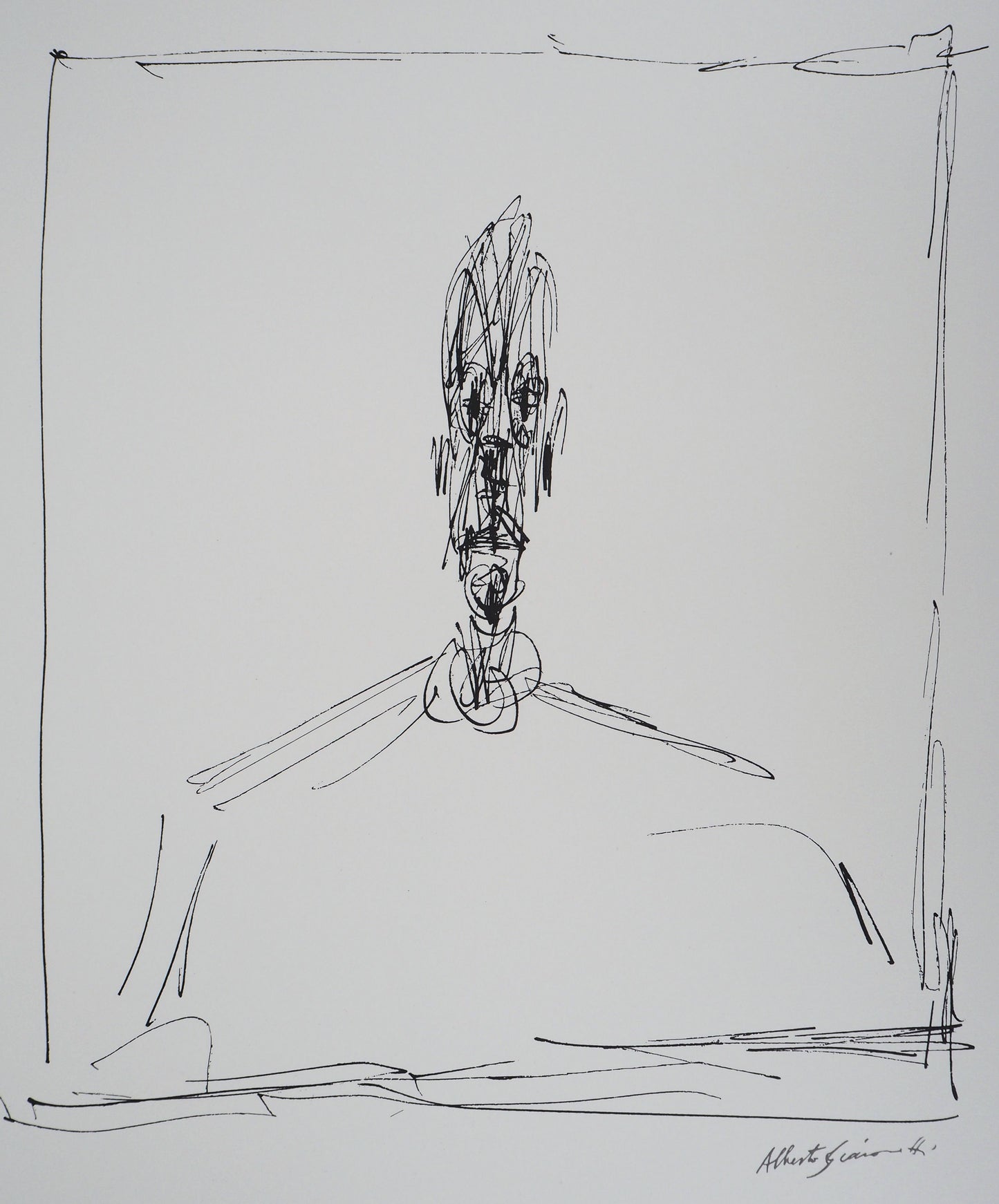 Alberto GIACOMETTI : Buste d’homme - Lithographie signée