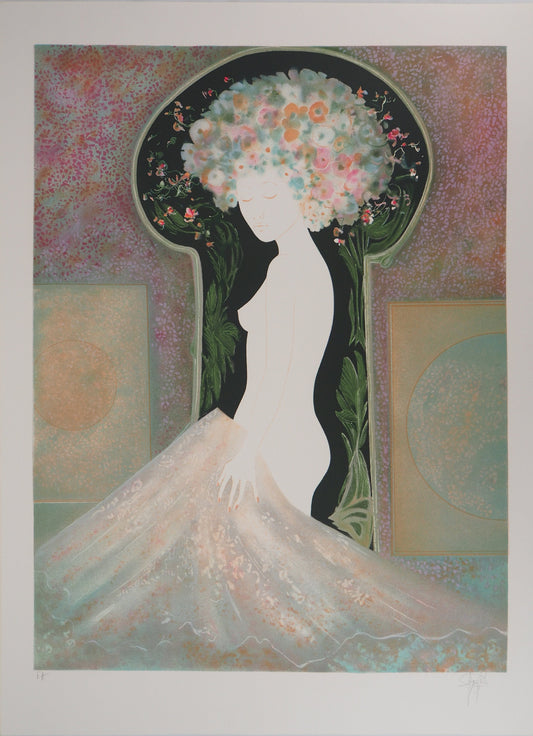 Guy RIBES : Fée du Printemps - Lithographie originale signée