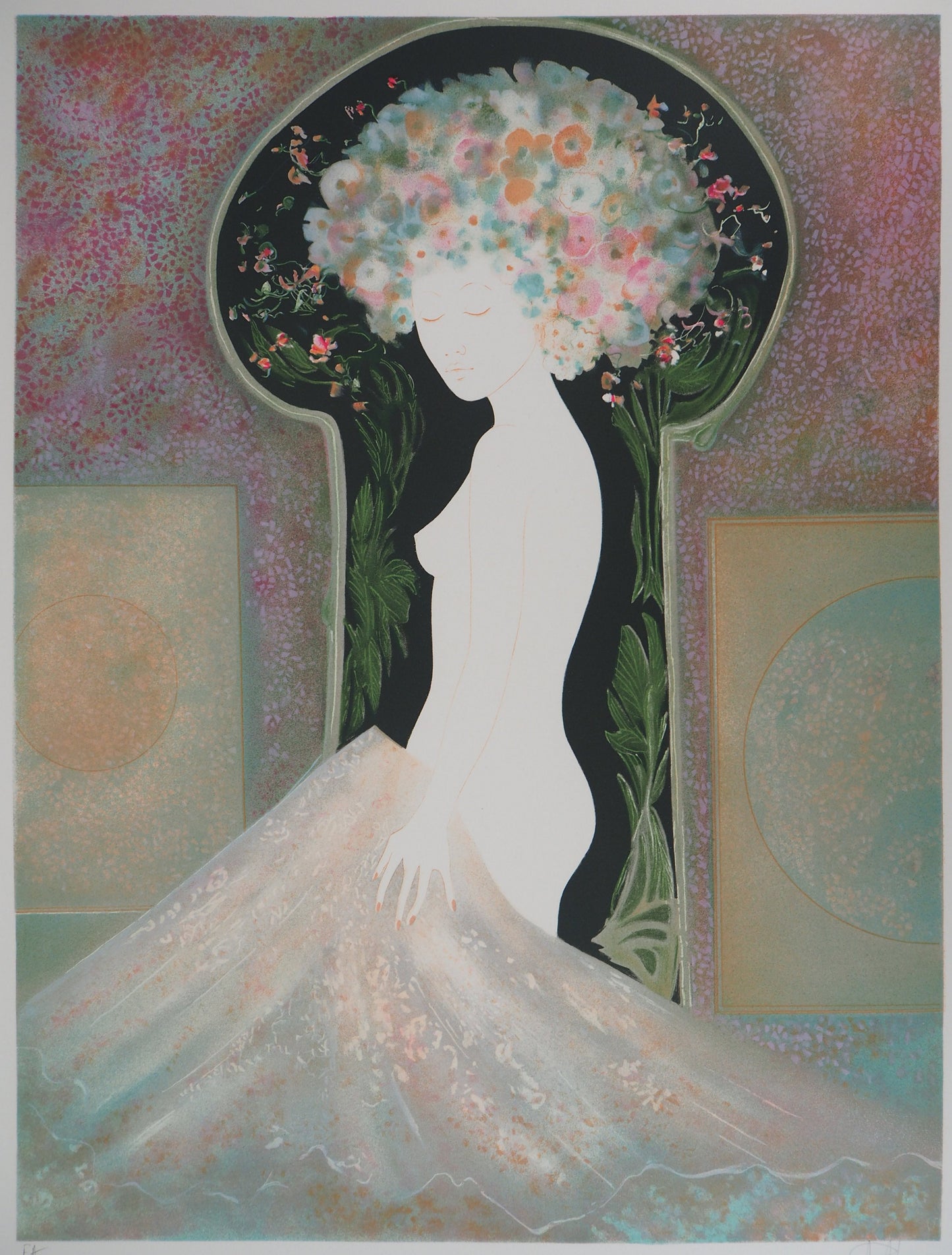 Guy RIBES : Fée du Printemps - Lithographie originale signée