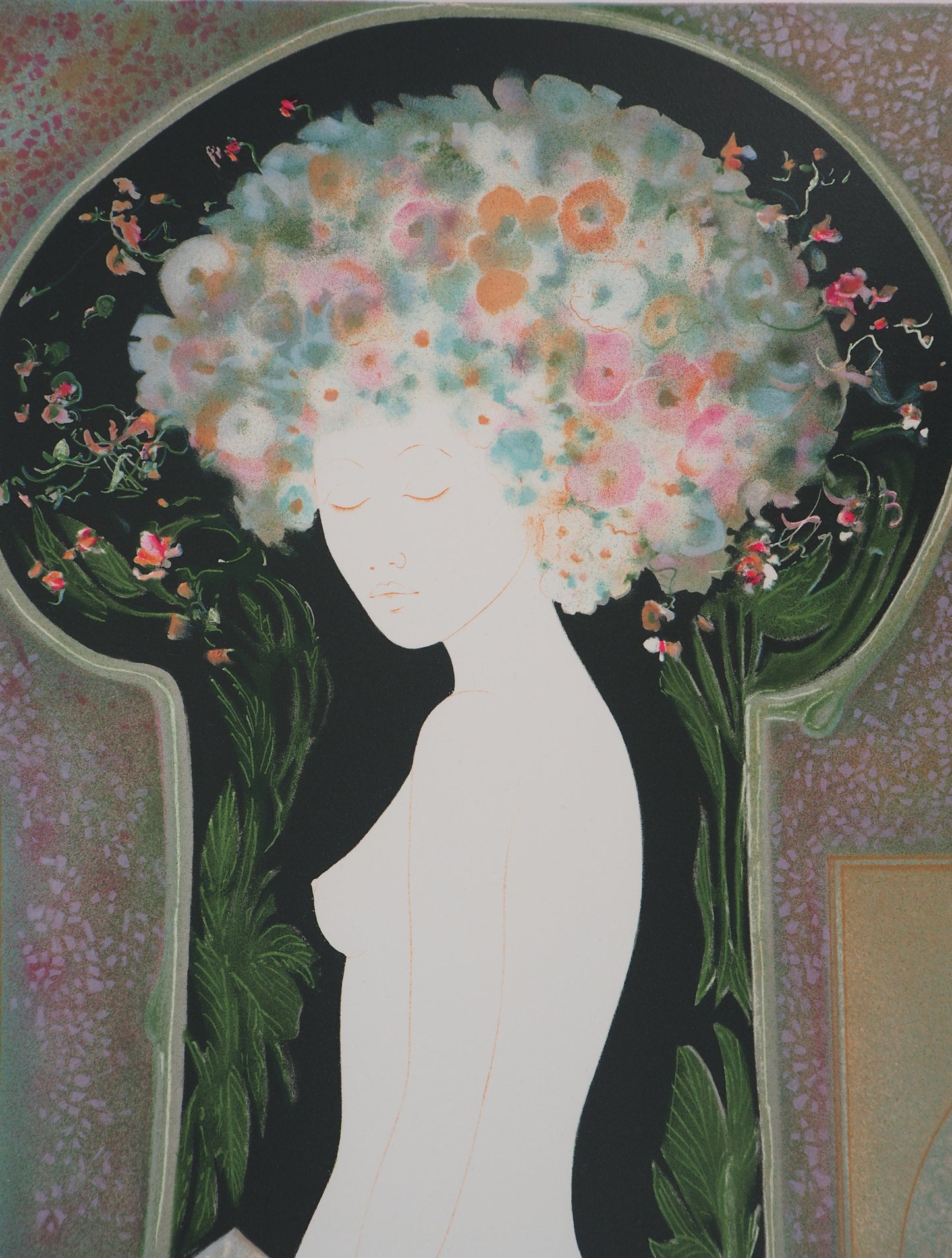 Guy RIBES : Fée du Printemps - Lithographie originale signée