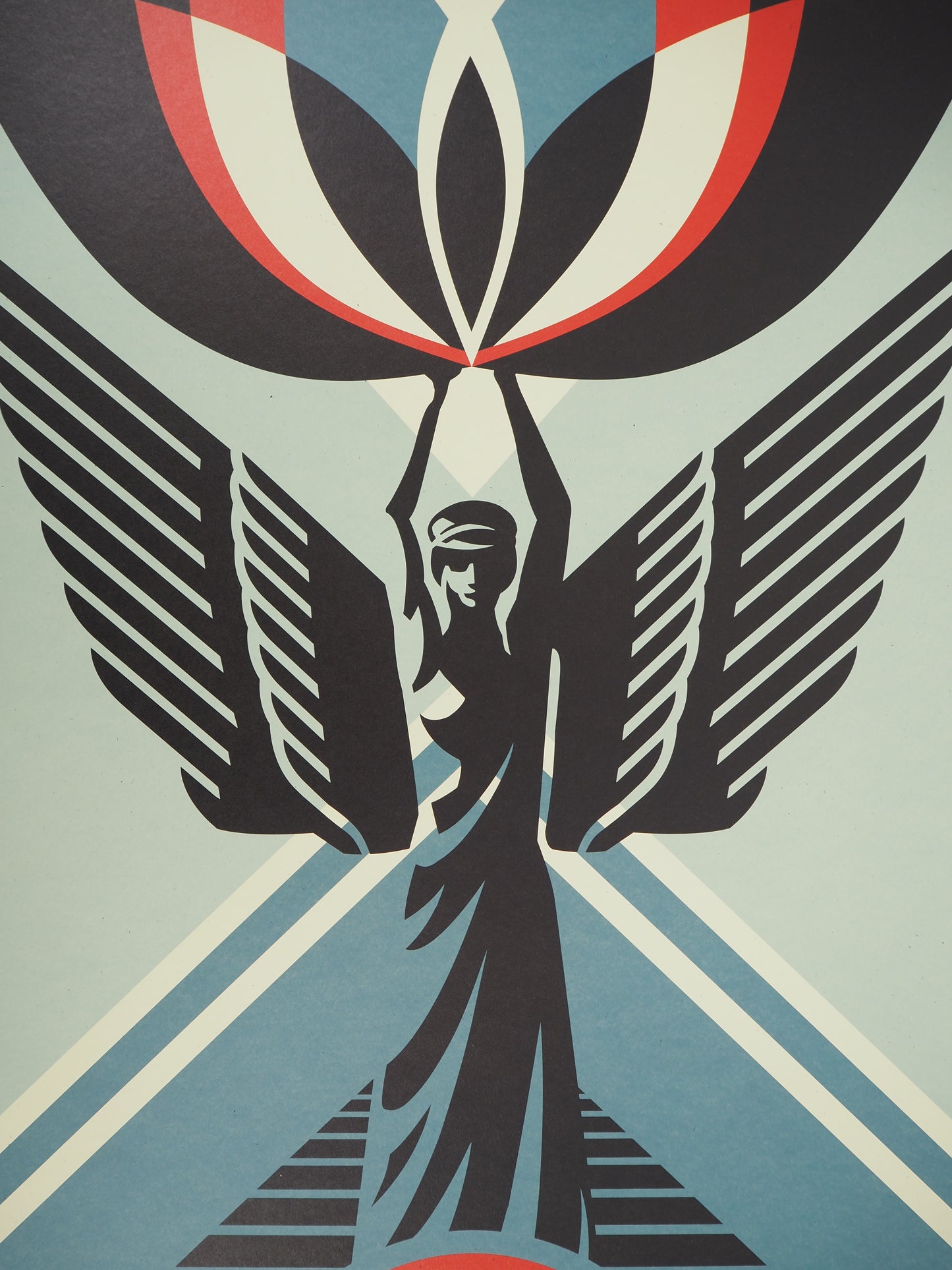 Shepard FAIREY (OBEY) : Lotus Angel - Lithographie originale signée