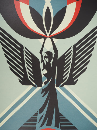 Shepard FAIREY (OBEY) : Lotus Angel - Lithographie originale signée