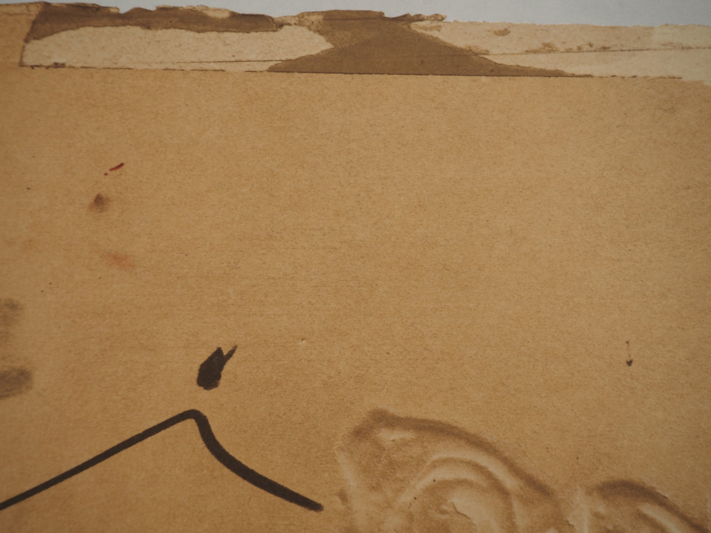 Antoni TAPIES : Relief, Tracés sur le sable - Lithographie signée