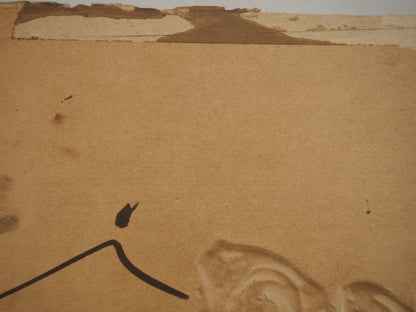Antoni TAPIES : Relief, Tracés sur le sable - Lithographie signée
