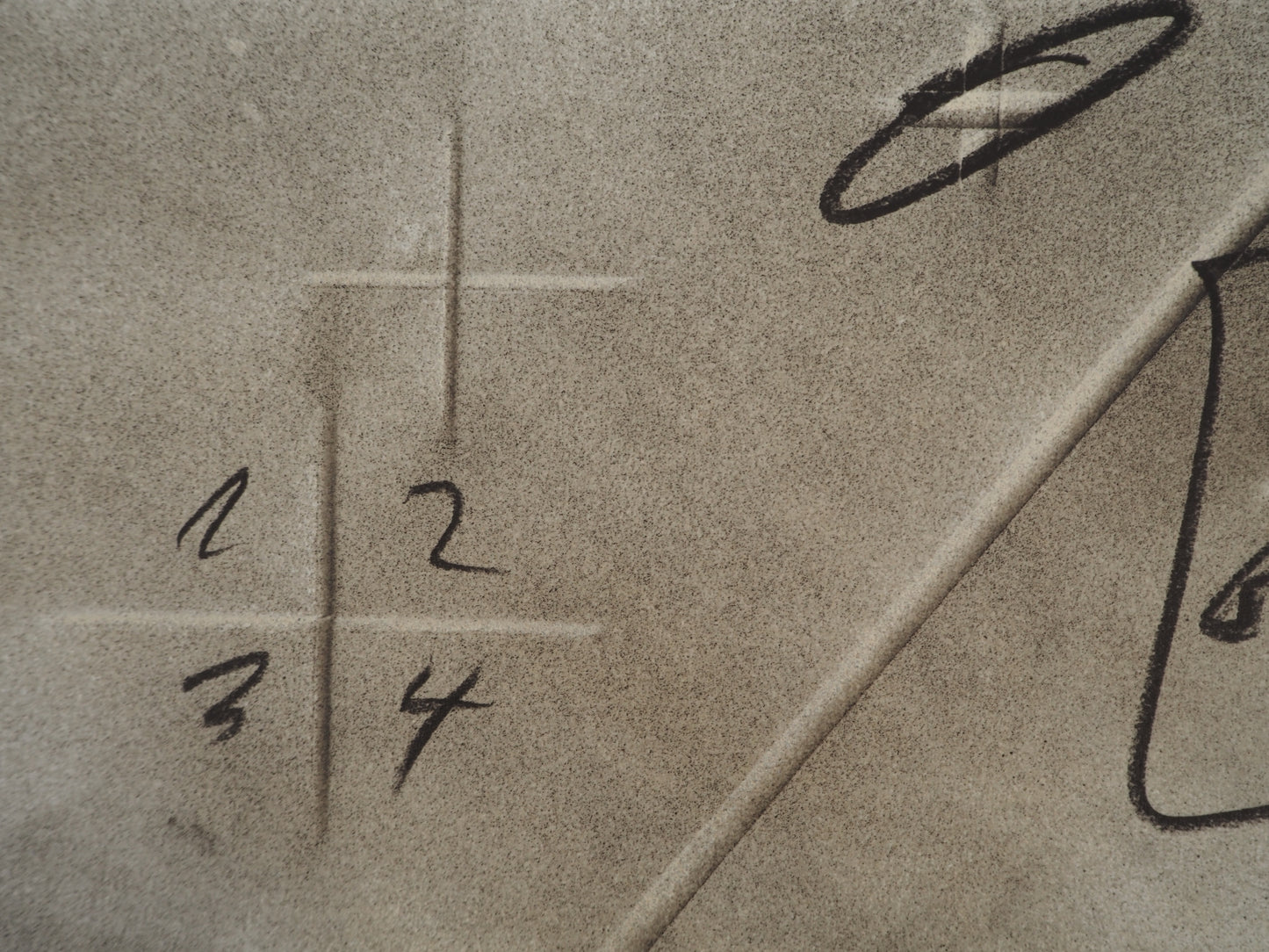 Antoni TAPIES : Division en diagonale - Lithographie signée