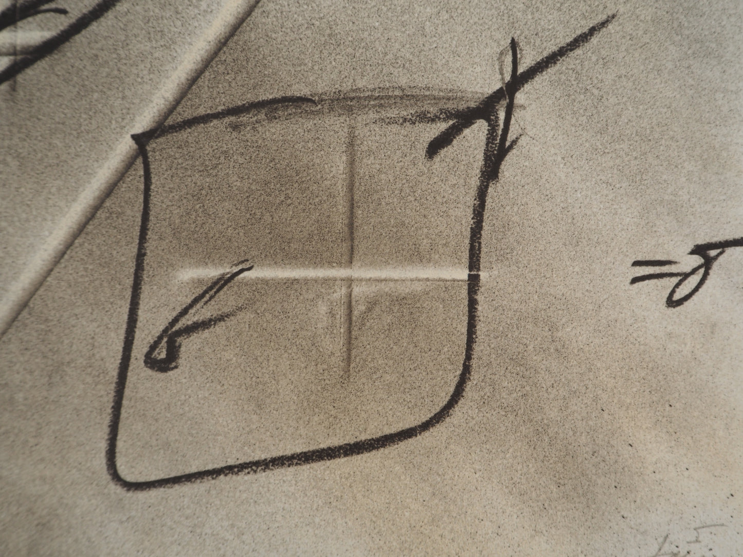 Antoni TAPIES : Division en diagonale - Lithographie signée
