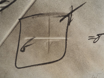 Antoni TAPIES : Division en diagonale - Lithographie signée