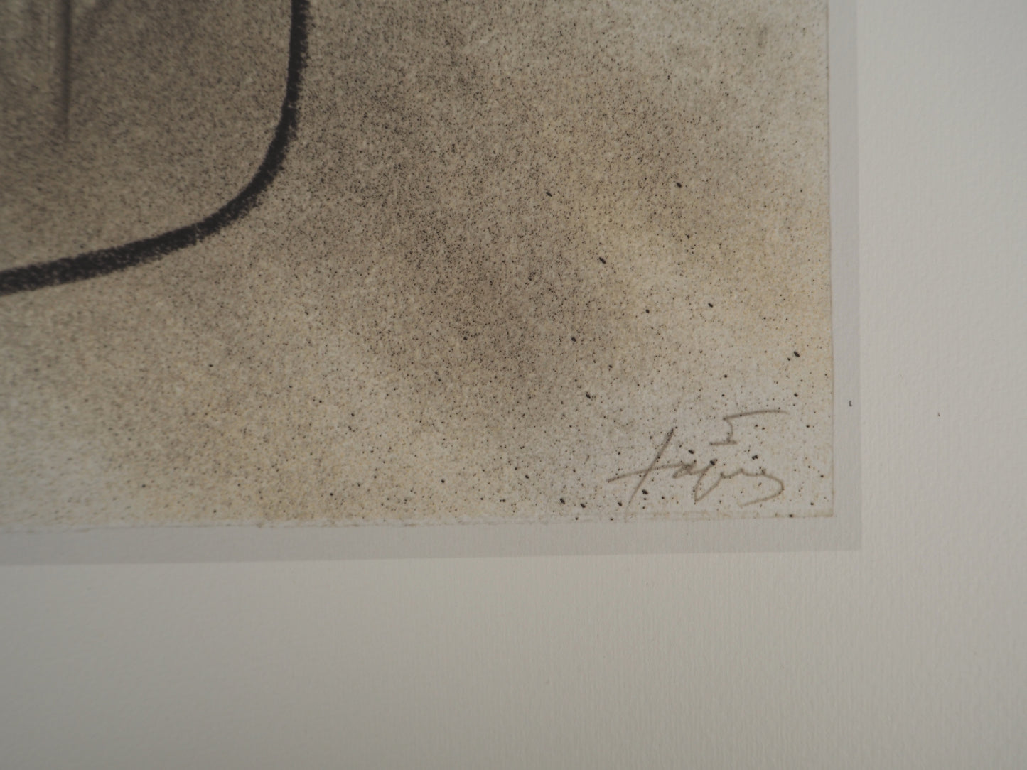 Antoni TAPIES : Division en diagonale - Lithographie signée