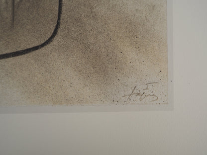 Antoni TAPIES : Division en diagonale - Lithographie signée