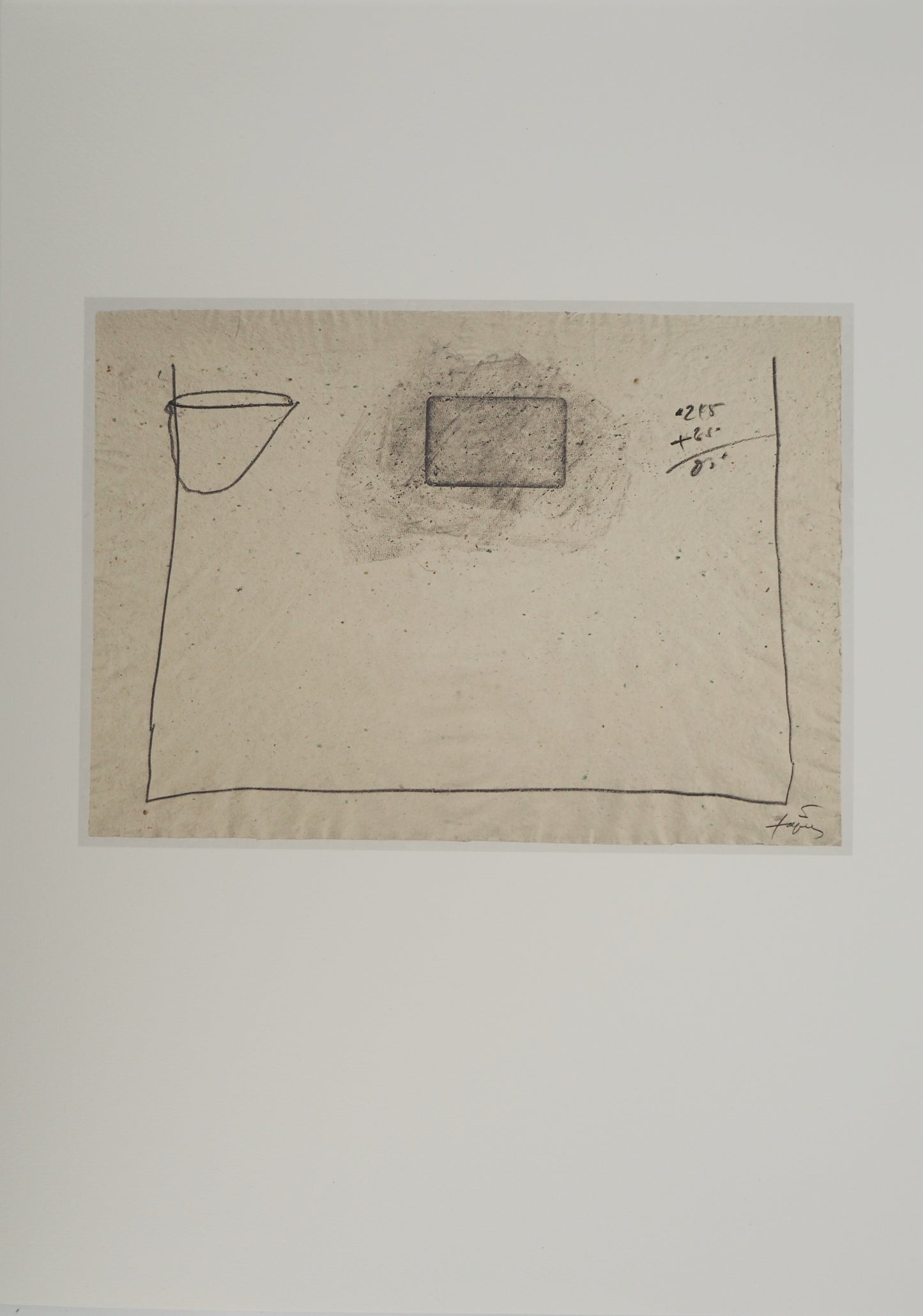 Antoni TAPIES : Hommage à la mathématique - Lithographie signée