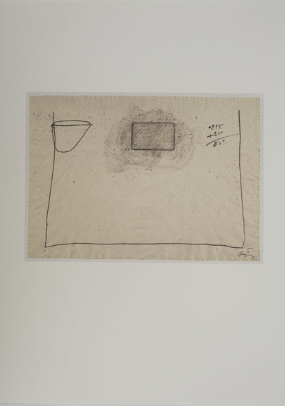 Antoni TAPIES : Hommage à la mathématique - Lithographie signée