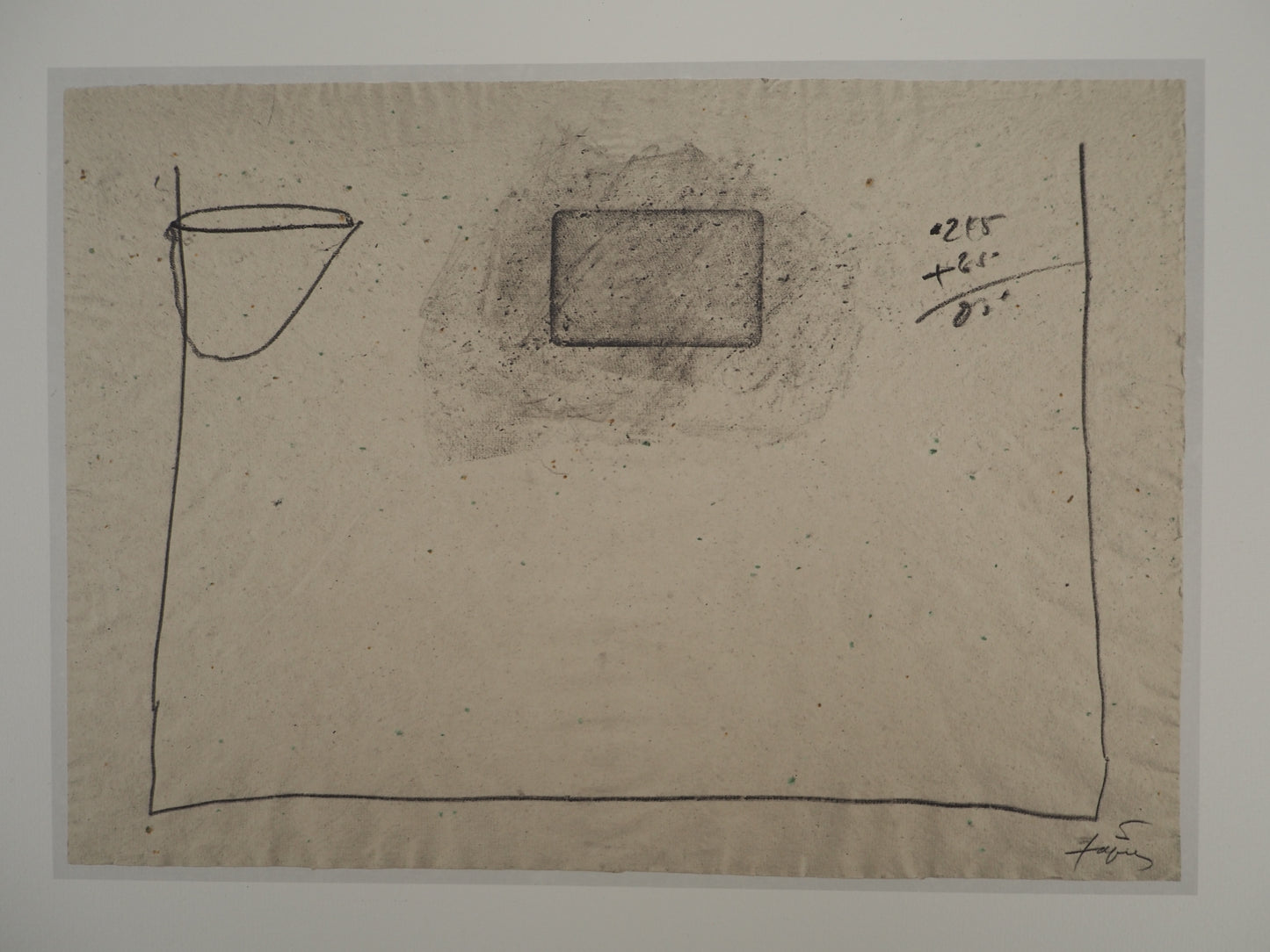 Antoni TAPIES : Hommage à la mathématique - Lithographie signée