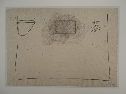 Antoni TAPIES : Hommage à la mathématique - Lithographie signée