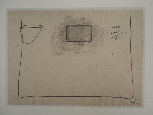 Antoni TAPIES : Hommage à la mathématique - Lithographie signée