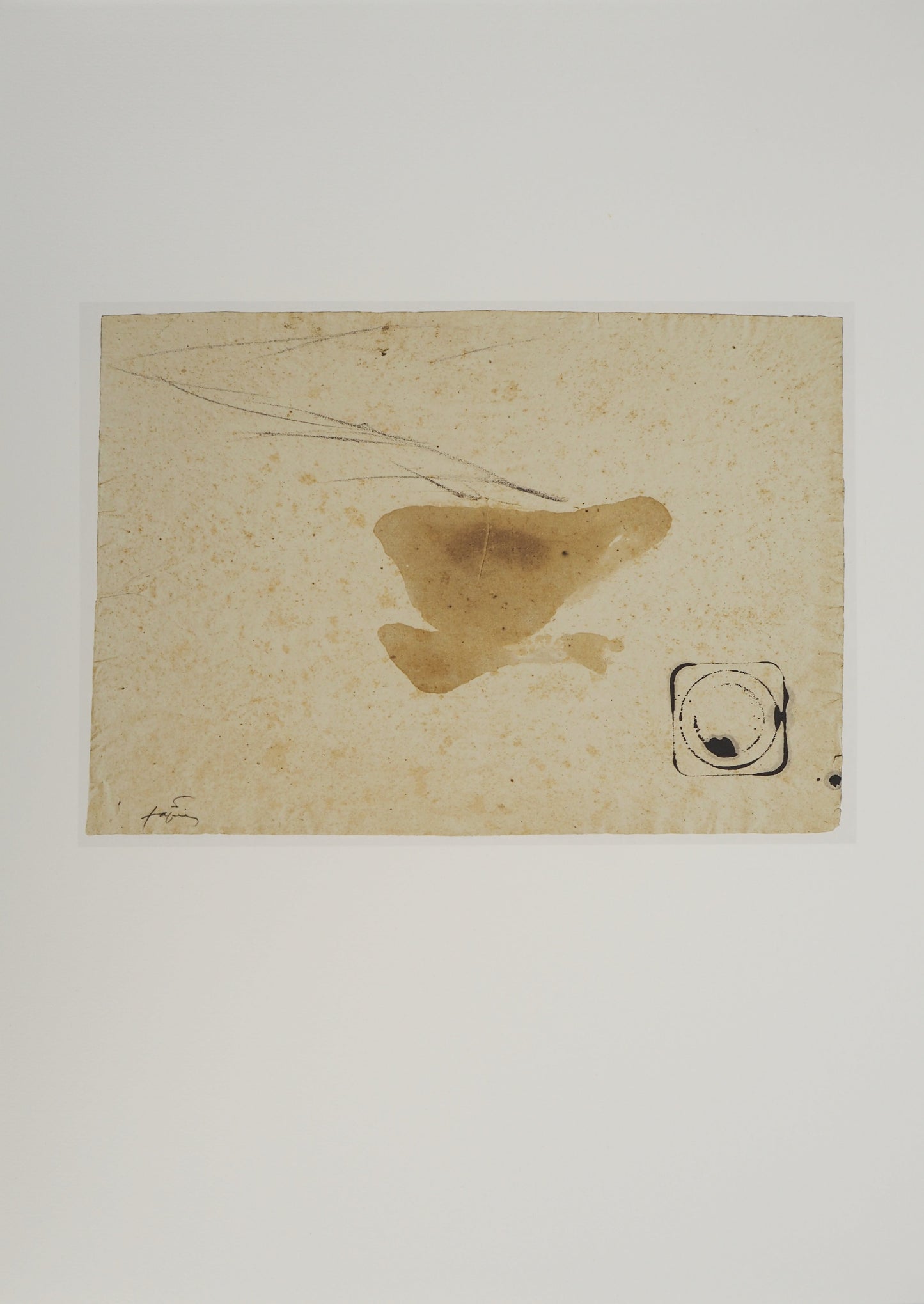 Antoni TAPIES : Tasse et boite de thé - Lithographie signée