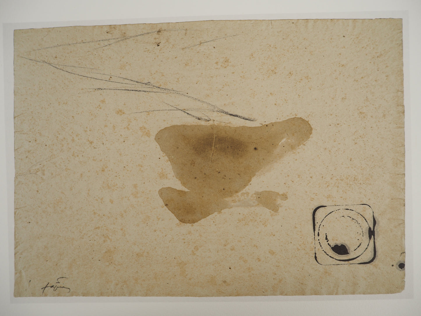 Antoni TAPIES : Tasse et boite de thé - Lithographie signée
