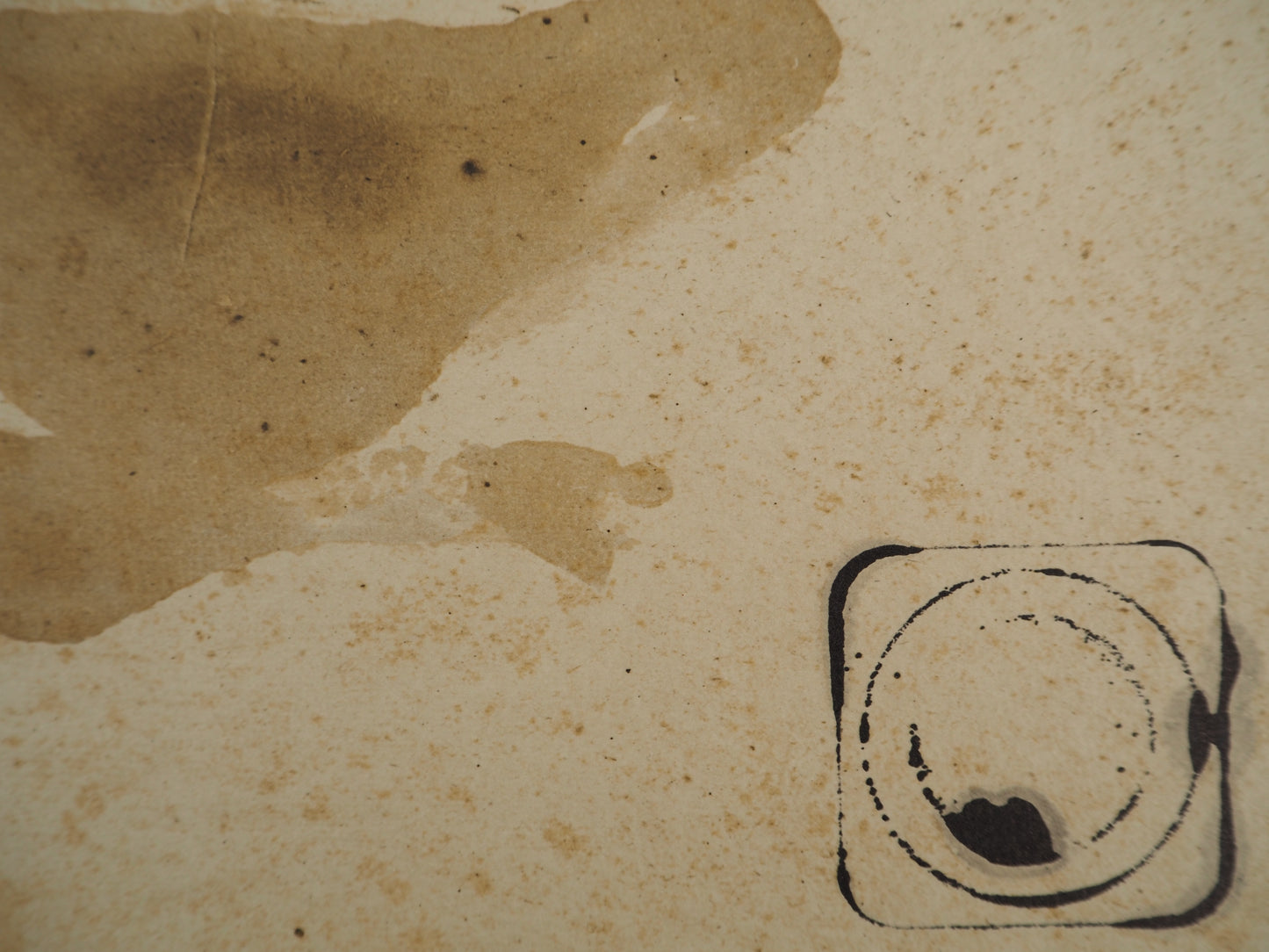 Antoni TAPIES : Tasse et boite de thé - Lithographie signée