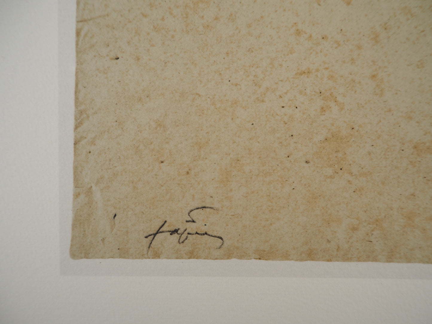 Antoni TAPIES : Tasse et boite de thé - Lithographie signée