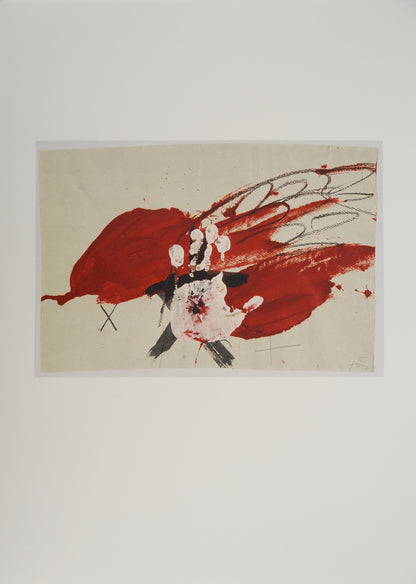 Antoni TAPIES : La Main blanche - Lithographie signée