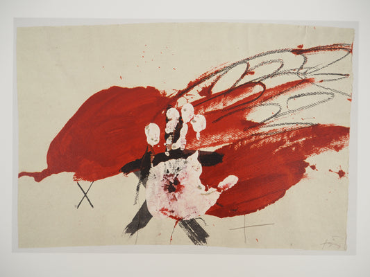 Antoni TAPIES : La Main blanche - Lithographie signée
