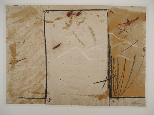 Antoni TAPIES : Porte sur le sable - Lithographie signée