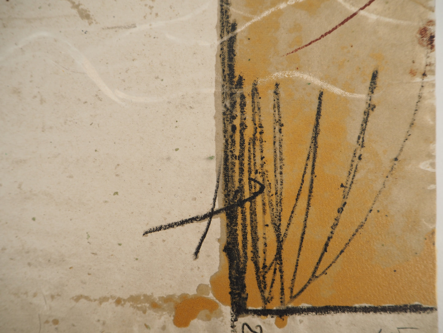 Antoni TAPIES : Porte sur le sable - Lithographie signée